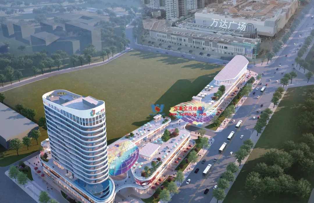 广州茂名总汇天街商业街ETFE膜结构工程