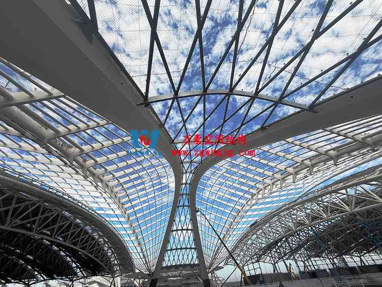 郑州中原高铁港数字展贸城ETFE膜结构 PTFE膜结构项目