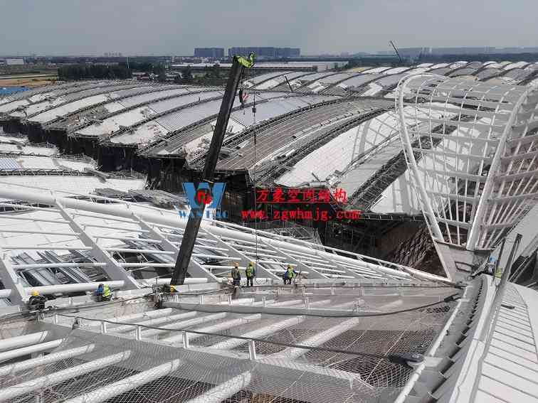郑州中原高铁港数字展贸城ETFE膜结构 PTFE膜结构项目