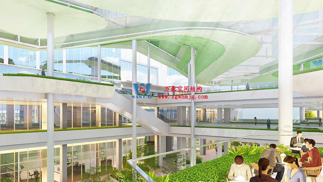 博多森谷项目中庭etfe膜结构工程