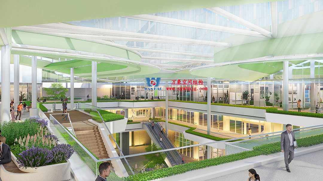 博多森谷项目中庭etfe膜结构工程