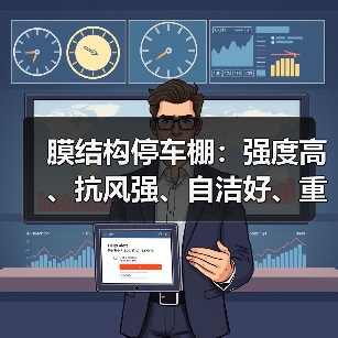 膜结构停车棚:强度高、抗风强、自洁好、重量轻,大跨度建筑的理想选择(图1) 膜结构停车棚:强度高、抗风强、自洁好、重量轻,大跨度建筑的理想选择(图1)