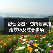 野营必备:防雨帐篷搭建技巧及注意事项(图1) 野营必备:防雨帐篷搭建技巧及注意事项(图1)
