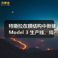 特斯拉在膜结构中新建 Model 3 生产线,周产量提升至 5000 辆(图2) 特斯拉在膜结构中新建 Model 3 生产线,周产量提升至 5000 辆(图2)