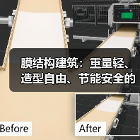 膜结构建筑:重量轻、造型自由、节能安全的新型建筑形式(图1) 膜结构建筑:重量轻、造型自由、节能安全的新型建筑形式(图1)