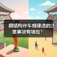 膜结构停车棚建造的注意事项有哪些?(图3) 膜结构停车棚建造的注意事项有哪些?(图3)