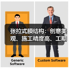 张拉式膜结构:创意美观、施工精度高、工期短,应用广泛(图3) 张拉式膜结构:创意美观、施工精度高、工期短,应用广泛(图3)