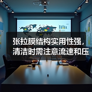 张拉膜结构实用性强,清洁时需注意流速和压力(图1) 张拉膜结构实用性强,清洁时需注意流速和压力(图1)