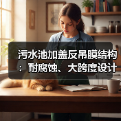 污水池加盖反吊膜结构:耐腐蚀、大跨度设计,环保与美观兼得(图4) 污水池加盖反吊膜结构:耐腐蚀、大跨度设计,环保与美观兼得(图4)