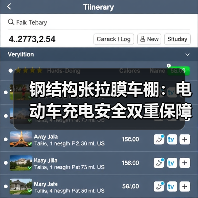 钢结构张拉膜车棚：电动车充电安全双重保障（图1）