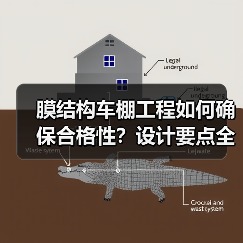 膜结构车棚工程如何确保合格性?设计要点全解析(图1) 膜结构车棚工程如何确保合格性?设计要点全解析(图1)