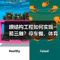 膜结构工程如何实现一箭三雕?停车棚、体育场馆解决方案全解析(图1) 膜结构工程如何实现一箭三雕?停车棚、体育场馆解决方案全解析(图1)