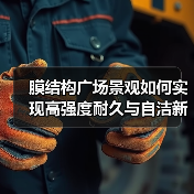 膜结构广场景观如何实现高强度耐久与自洁新体验?(图2) 膜结构广场景观如何实现高强度耐久与自洁新体验?(图2)