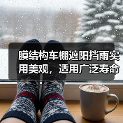 膜结构车棚遮阳挡雨实用美观，适用广泛寿命长（图2）