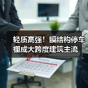 轻质高强!膜结构停车棚成大跨度建筑主流(图3) 轻质高强!膜结构停车棚成大跨度建筑主流(图3)