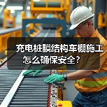 充电桩膜结构车棚施工怎么确保安全？（图1）