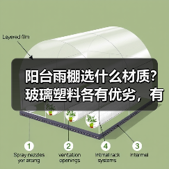 阳台雨棚选什么材质?玻璃塑料各有优劣,有柱无柱怎么选(图3) 阳台雨棚选什么材质?玻璃塑料各有优劣,有柱无柱怎么选(图3)