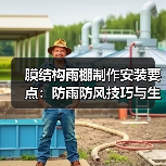 膜结构雨棚制作安装要点:防雨防风技巧与生产安全指南(图1) 膜结构雨棚制作安装要点:防雨防风技巧与生产安全指南(图1)