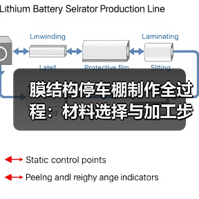 膜结构停车棚制作全过程:材料选择与加工步骤详解(图4) 膜结构停车棚制作全过程:材料选择与加工步骤详解(图4)