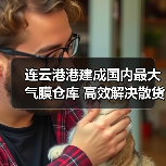 连云港港建成国内最大气膜仓库 高效解决散货环保难题(图2) 连云港港建成国内最大气膜仓库 高效解决散货环保难题(图2)
