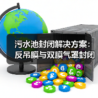 污水池封闭解决方案:反吊膜与双膜气罩封闭的利弊及注意事项(图1) 污水池封闭解决方案:反吊膜与双膜气罩封闭的利弊及注意事项(图1)