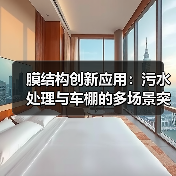 膜结构创新应用:污水处理与车棚的多场景突破(图1) 膜结构创新应用:污水处理与车棚的多场景突破(图1)