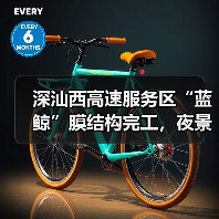 深汕西高速服务区“蓝鲸”膜结构完工，夜景惊艳亮相（图4）