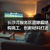 长沙湾服务区蓝鲸膜结构完工,创新材料打造海洋美学空间 长沙湾服务区蓝鲸膜结构完工,创新材料打造海洋美学空间