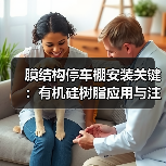 膜结构停车棚安装关键：有机硅树脂应用与注意事项解析（图1）
