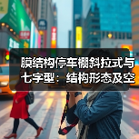 膜结构停车棚斜拉式与七字型：结构形态及空间利用对比（图3）