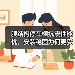 膜结构停车棚抗震性能优，安装稳固为何更受青睐？（图2）