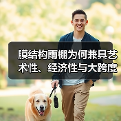 膜结构雨棚为何兼具艺术性、经济性与大跨度?(图2) 膜结构雨棚为何兼具艺术性、经济性与大跨度?(图2)