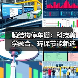 膜结构停车棚:科技美学融合,环保节能新选择(图2) 膜结构停车棚:科技美学融合,环保节能新选择(图2)