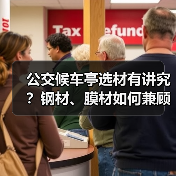 公交候车亭选材有讲究?钢材、膜材如何兼顾实用与美观?(图3) 公交候车亭选材有讲究?钢材、膜材如何兼顾实用与美观?(图3)