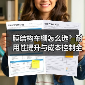 膜结构车棚怎么选?耐用性提升与成本控制全解析(图3) 膜结构车棚怎么选?耐用性提升与成本控制全解析(图3)
