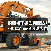膜结构车棚为何能达15-30年？高强度防火自洁优势解析（图1）