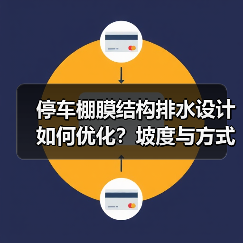 停车棚膜结构排水设计如何优化？坡度与方式全解析