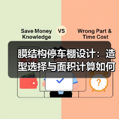 膜结构停车棚设计:造型选择与面积计算如何影响成本?(图4) 膜结构停车棚设计:造型选择与面积计算如何影响成本?(图4)