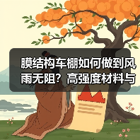 膜结构车棚如何做到风雨无阻?高强度材料与张拉技术解析 膜结构车棚如何做到风雨无阻?高强度材料与张拉技术解析