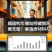 膜结构车棚如何做到风雨无阻?高强度材料与张拉技术解析(图3) 膜结构车棚如何做到风雨无阻?高强度材料与张拉技术解析(图3)