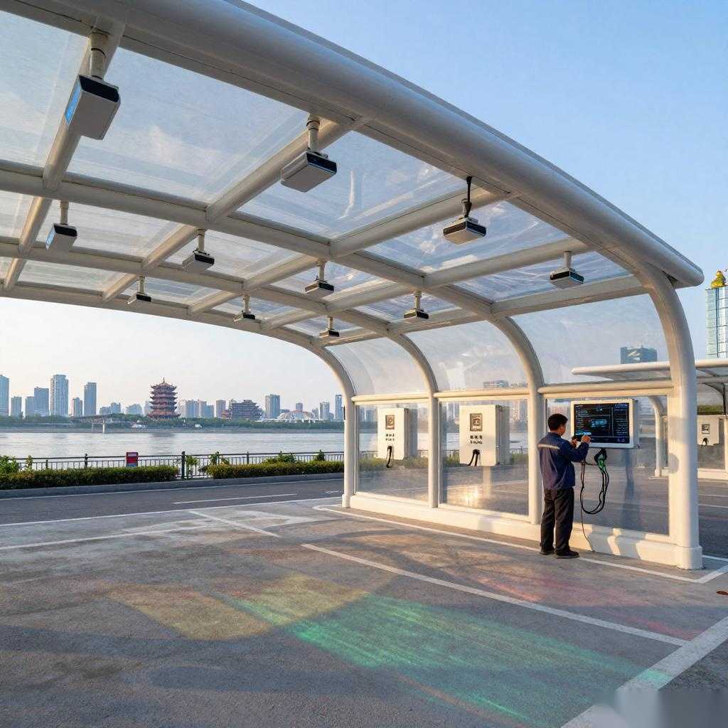 武汉膜结构车棚竟然会“呼吸”，原来它藏着智慧城市的秘密神经