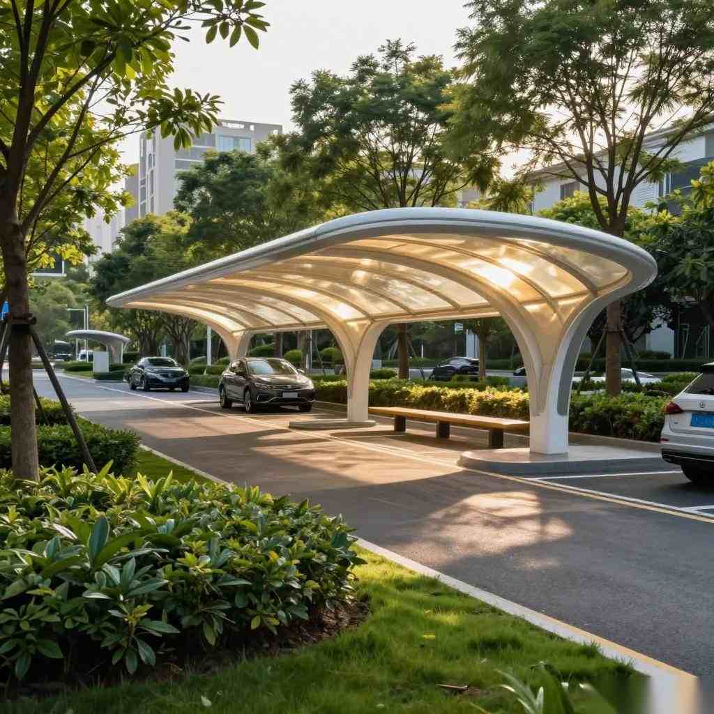 《PVDF膜材膜结构车棚：未来绿色建筑的新宠，你了解多少？》
